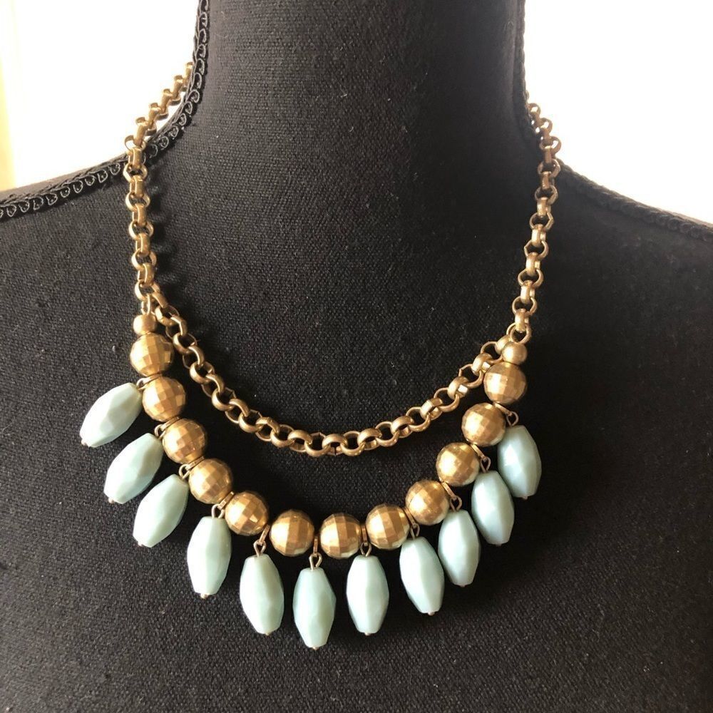 💝Lia Sophia Necklace blue and gold beads